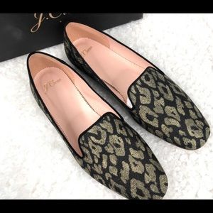 Metallic Leopard Smoking Slippers